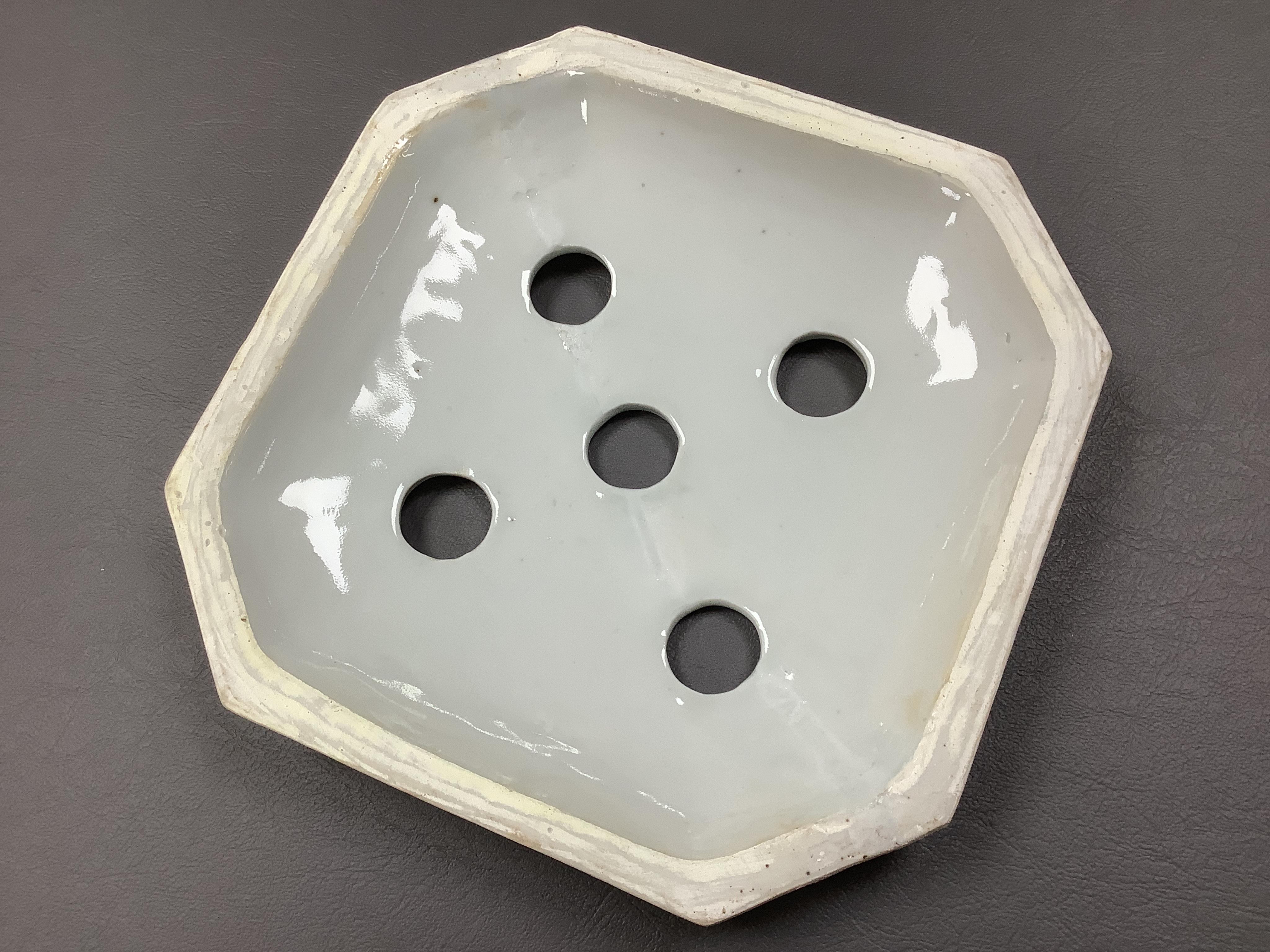 A pair of Chinese famille rose bough pots, painted with figures and calligraphy, 24cm high. Condition - one cover damaged